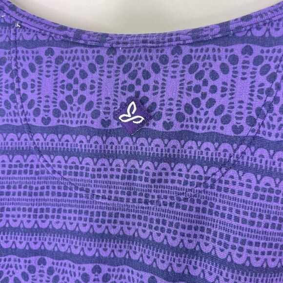 Prana Stretch Knit Tank A Line Midi Dress Indigo Blue Small - Picture 3 of 10